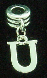 NEW Dangle letter U - fits European bead bracelets